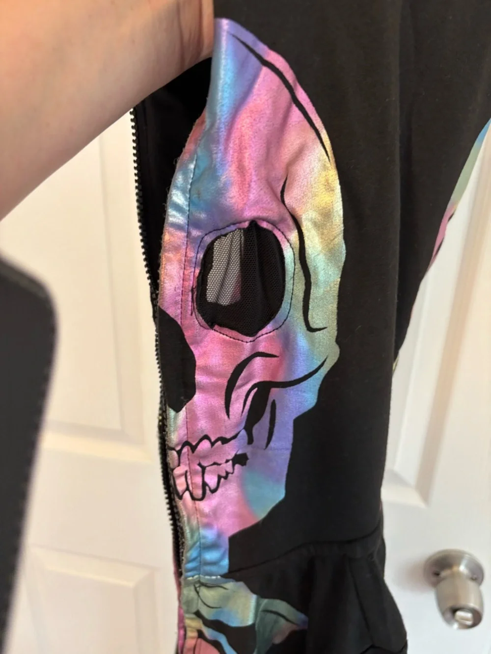 Tipsy Elves Kids Rainbow Skeleton Halloween Costume Youth XS 5 Hooded Jumpsuit